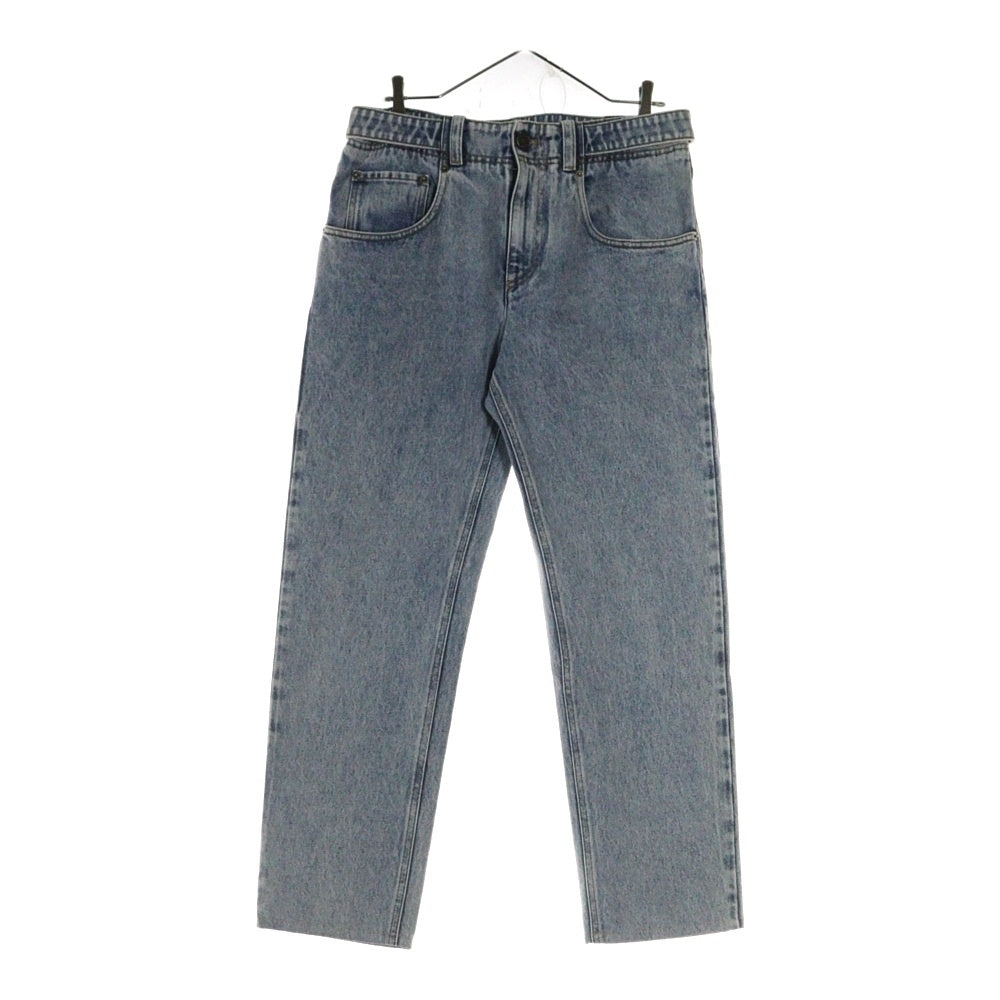 LOUIS VUITTON(ルイヴィトン) 23AW LVカップロゴ ウォッシュ加工 サイド ベルトデザイン デニムパンツ ジーンズ インディゴ RW232WB BEA FPPO37