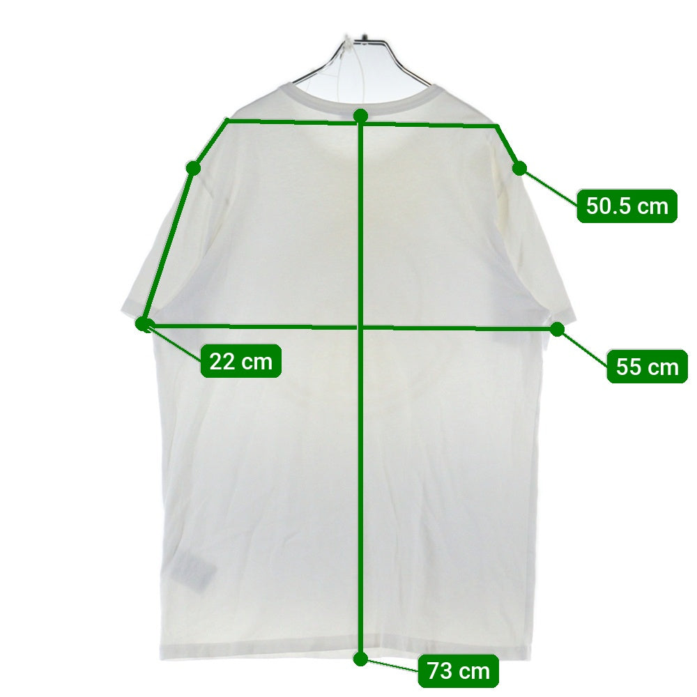 MONCLER(モンクレール) 20AW フロッキーロゴプリント クルーネック 半袖Tシャツ カットソー ホワイト F20918C74810 8390T