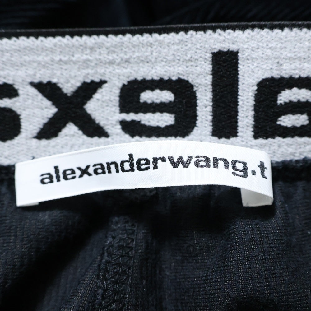 ALEXANDER WANG(アレキサンダーワン) Logo Elastic Jogger In Stretch Corduroy コーデュロイジョガーパンツ ブラック レディース S