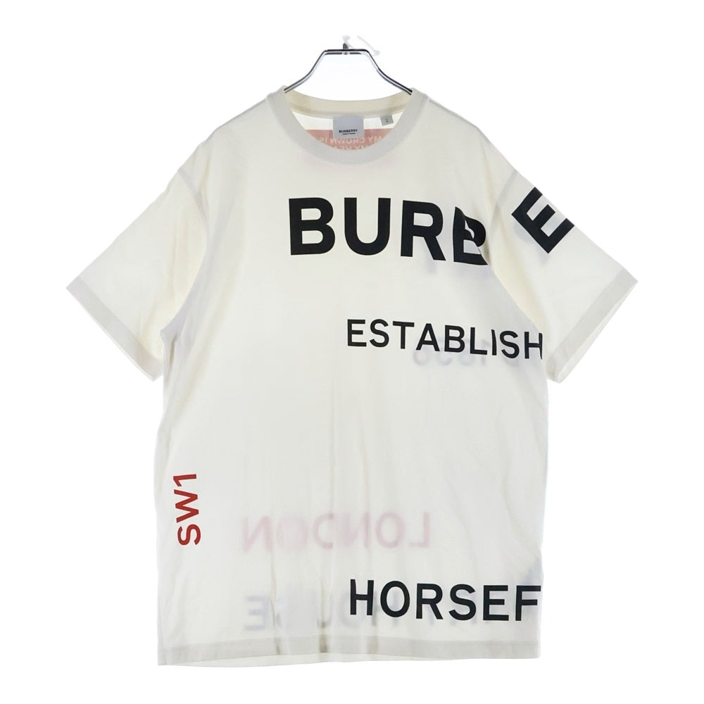 BURBERRY(バーバリー) 21SS HORSEFERRY ホースフェリー ロゴプリント 半袖Tシャツ カットソー ホワイト 8017103