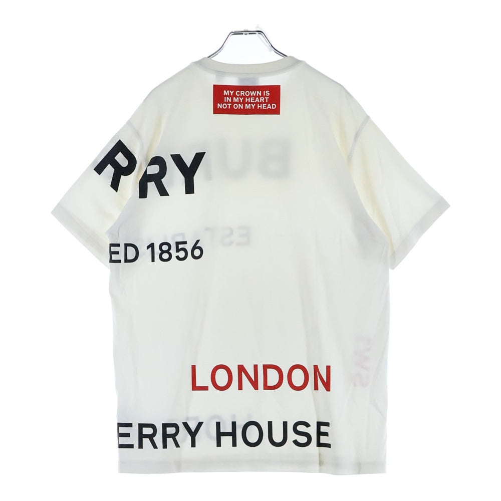BURBERRY(バーバリー) 21SS HORSEFERRY ホースフェリー ロゴプリント 半袖Tシャツ カットソー ホワイト 8017103