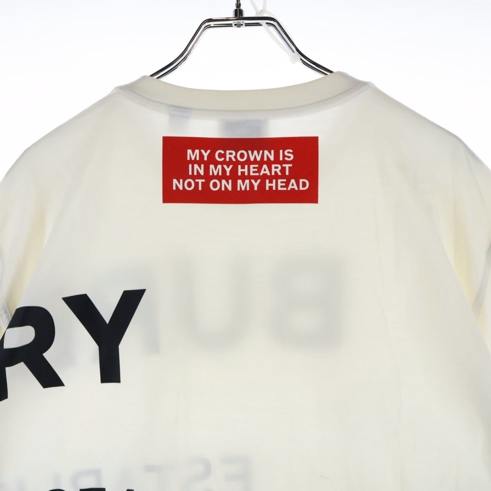 BURBERRY(バーバリー) 21SS HORSEFERRY ホースフェリー ロゴプリント 半袖Tシャツ カットソー ホワイト 8017103