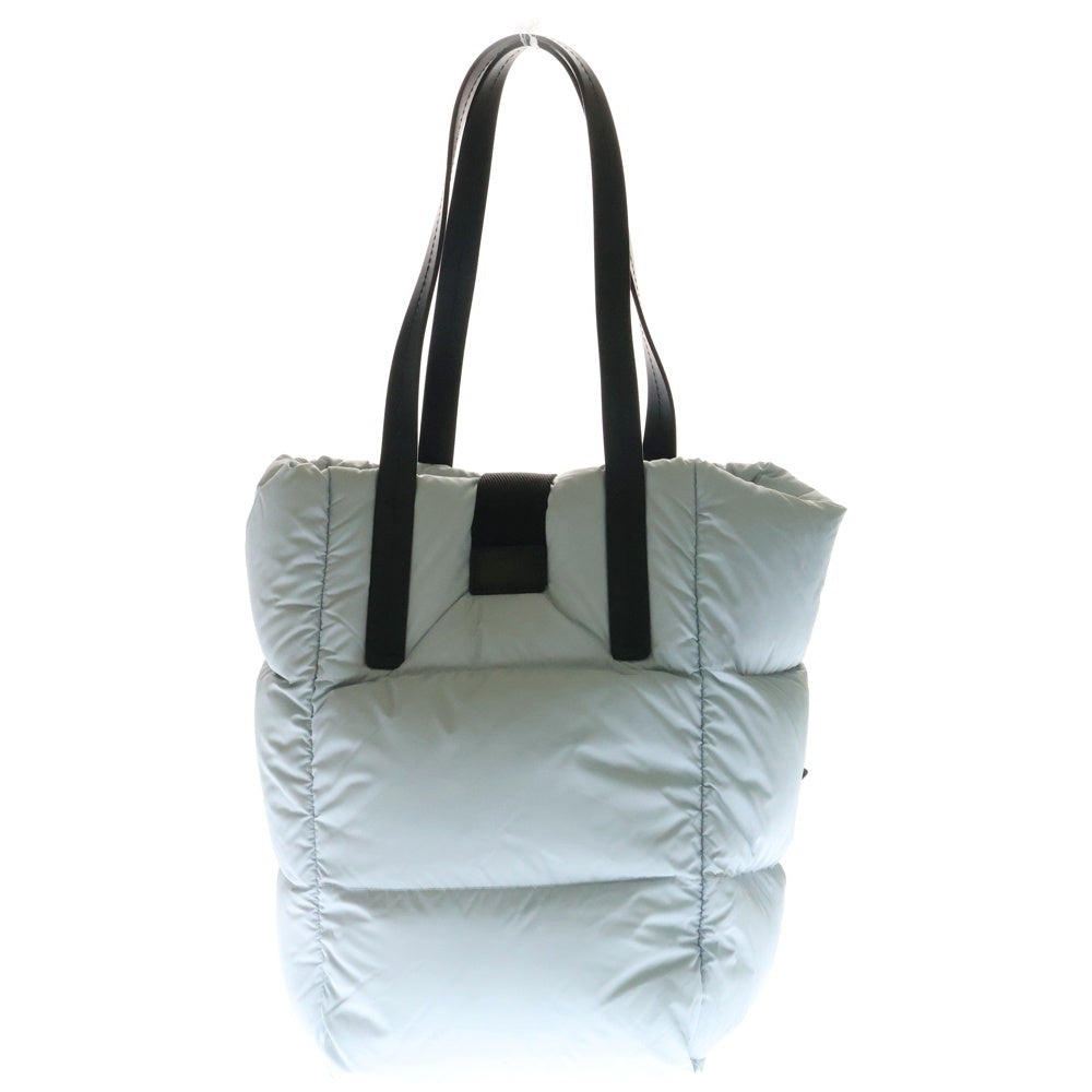 MONCLER(モンクレール) XANDER TOTE SMALL ザンダー ナイロン レザー キルティング ダウン ハンド トートバッグ ライトブルー/ブラック H209B5D00002 M2423
