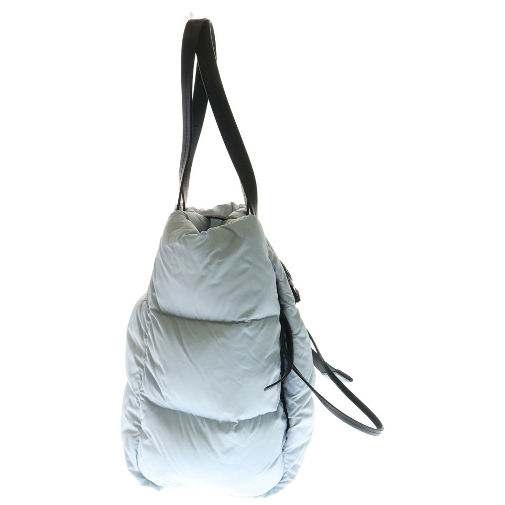 MONCLER(モンクレール) XANDER TOTE SMALL ザンダー ナイロン レザー キルティング ダウン ハンド トートバッグ ライトブルー/ブラック H209B5D00002 M2423