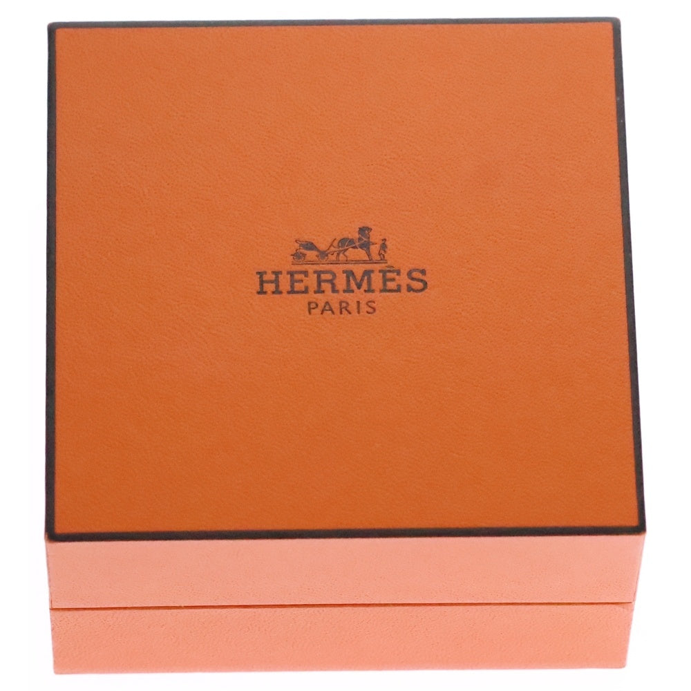 HERMES(エルメス) エクスリブリスPM コンビ チャーム ドロップピアス K18PG シルバー/ピンクゴールド