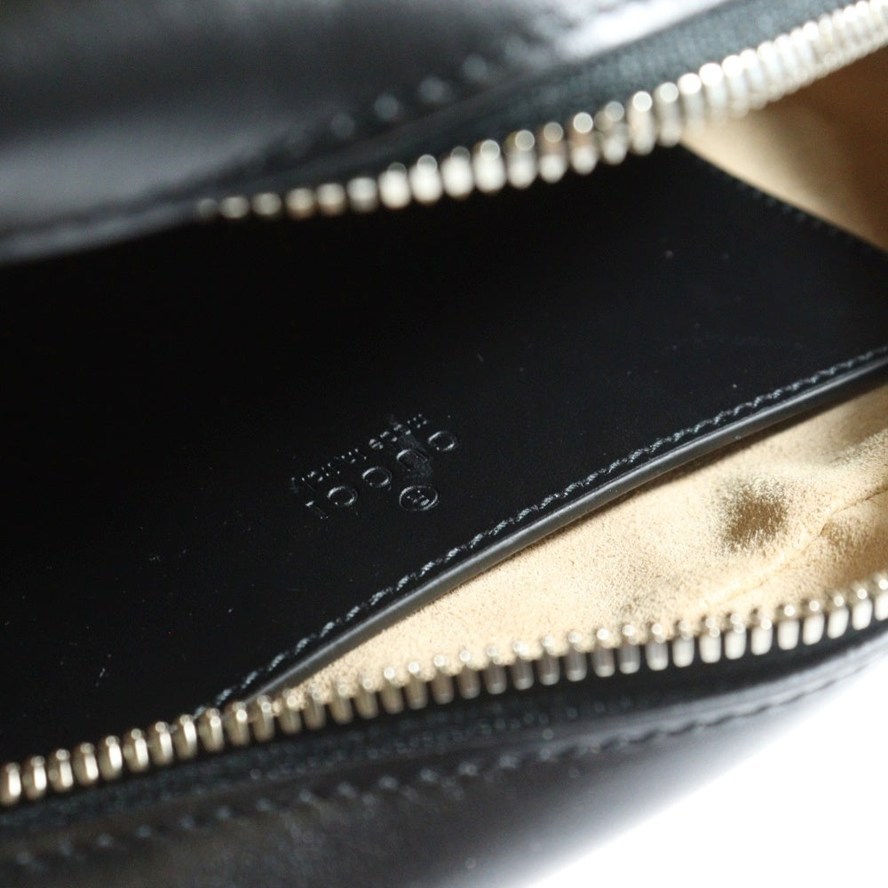 GUCCI(グッチ) GGマーモント チェーン ショルダーバッグ ブラック シルバー金具 447632