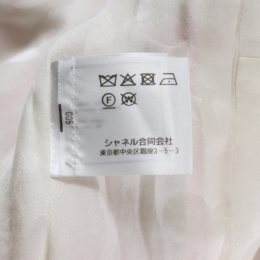 CHANEL(シャネル) ココマークボタン ノーカラージャケット ホワイト×ピンク レディース P73947V65544