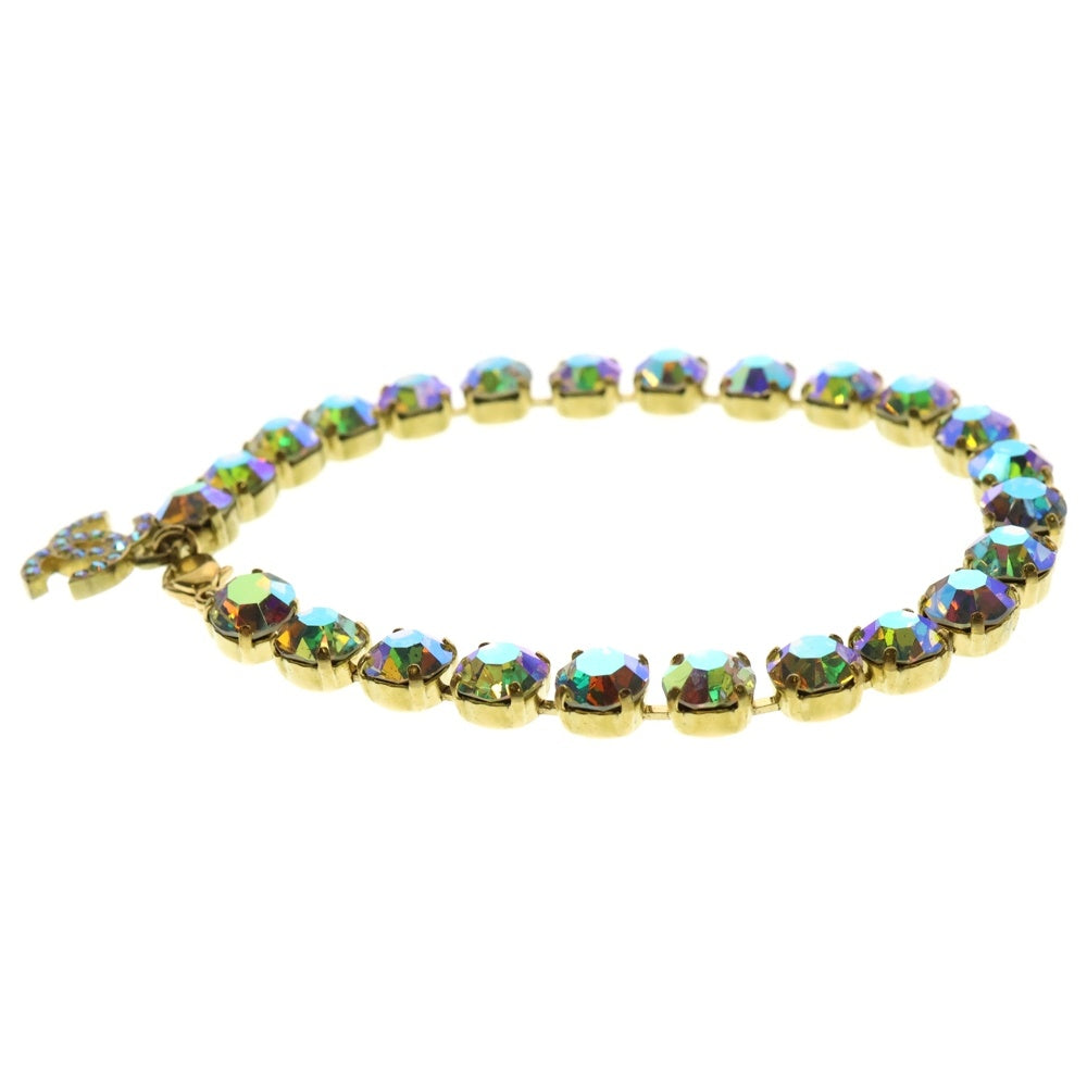 CHANEL(シャネル) オーロラビジュー ラインストーン ココマーク ブレスレット アンクレット ゴールド GP ヴィンテージ 95P