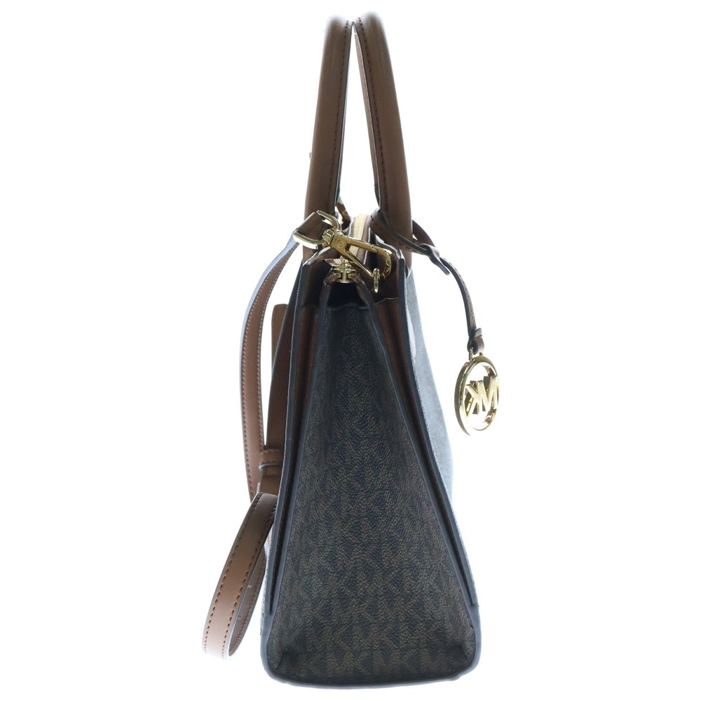 MICHAEL KORS(マイケルコース) シグネチャー 2wayバッグ ハンドバッグ ショルダーバッグ ブラウン レザー ゴールド金具 35S3G6HS2B