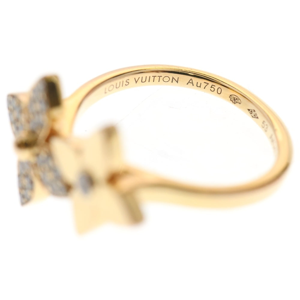 LOUIS VUITTON(ルイヴィトン) バーグ スターブロッサム ダブル モノグラム 25PD ダイヤリング 指輪 ピンクゴールド Q9L25D