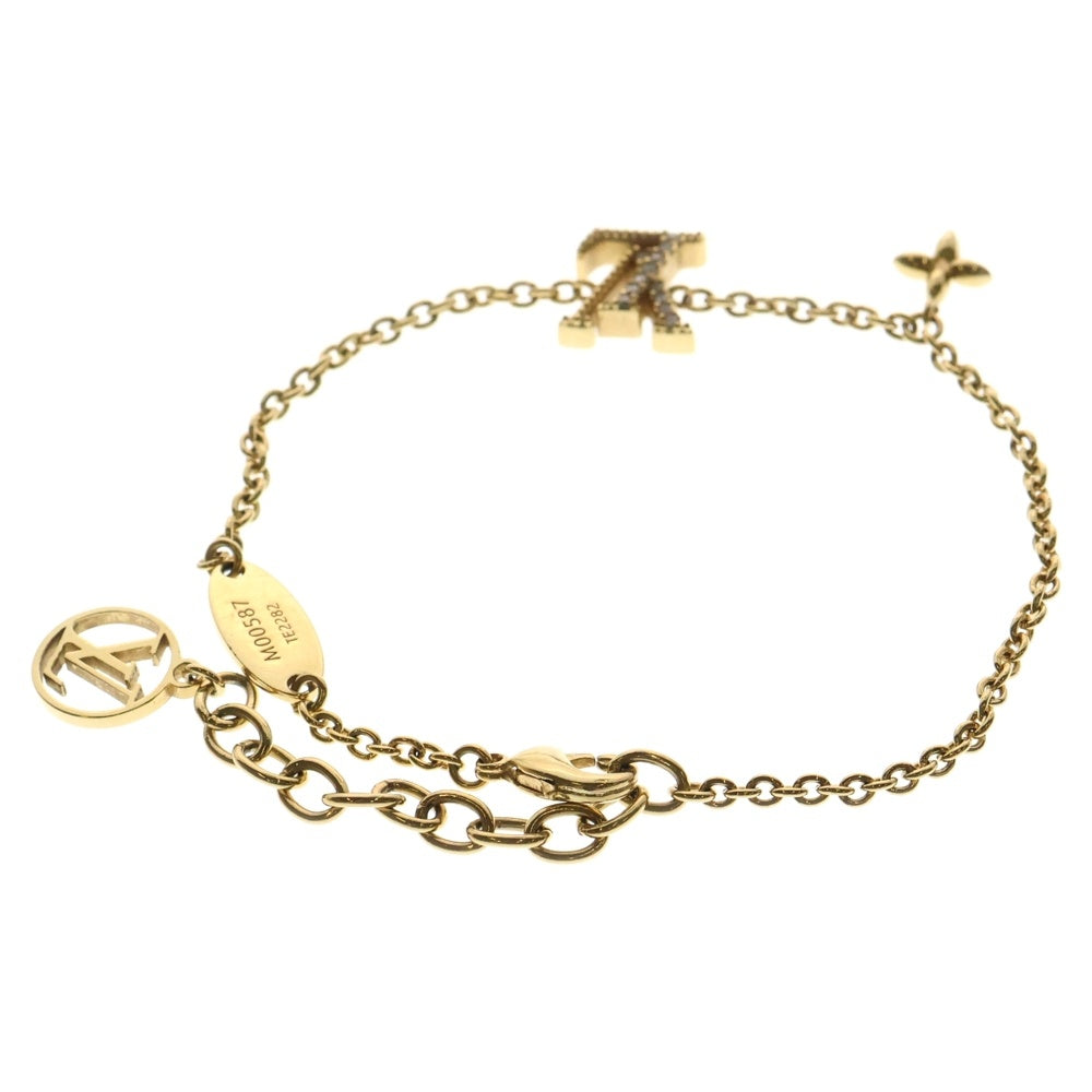 LOUIS VUITTON(ルイヴィトン) モノグラム LVアイコニック フラワーモチーフ ブレスレット ゴールド M00587