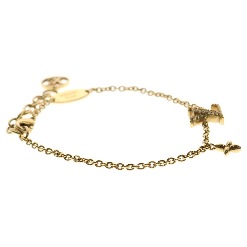 LOUIS VUITTON(ルイヴィトン) モノグラム LVアイコニック フラワーモチーフ ブレスレット ゴールド M00587