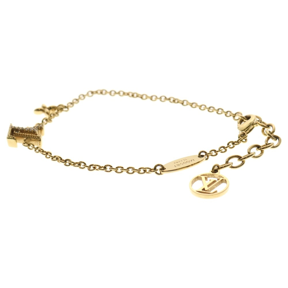 LOUIS VUITTON(ルイヴィトン) モノグラム LVアイコニック フラワーモチーフ ブレスレット ゴールド M00587