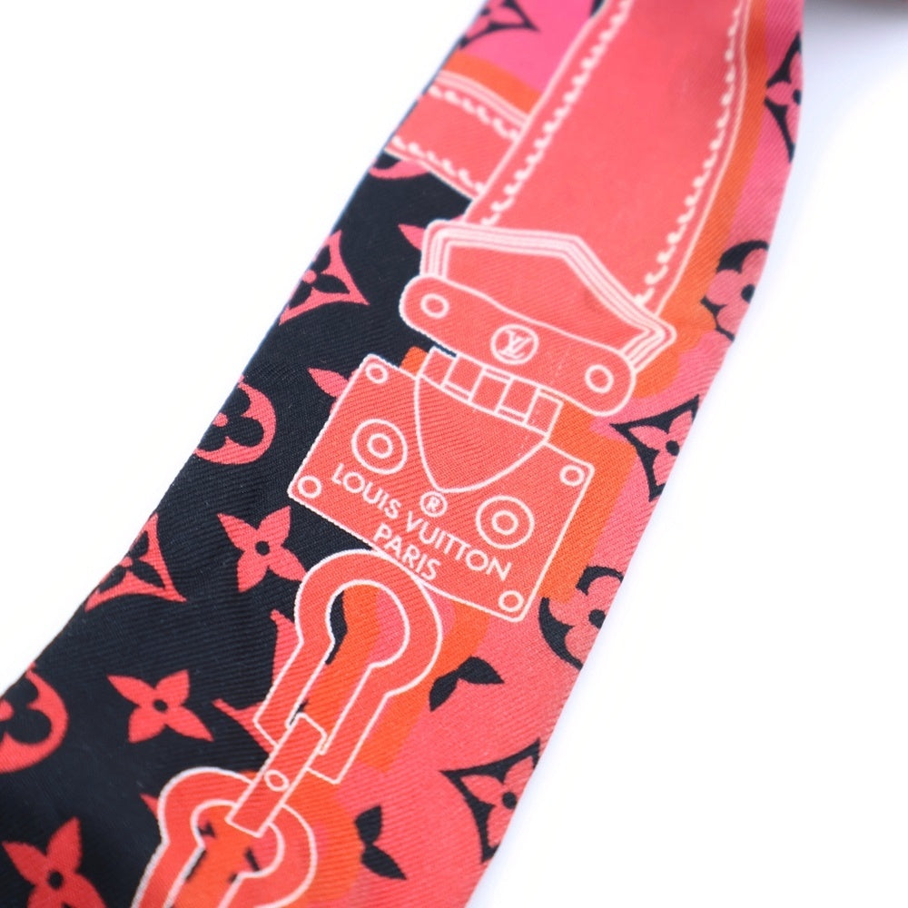 LOUIS VUITTON(ルイヴィトン) モノグラム バンドーBB ラインストーン スカーフ ピンク シルク M76118