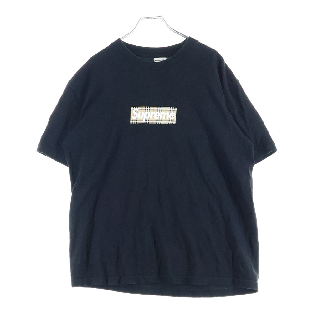 BURBERRY(バーバリー) 22SS ×Burberry Box Logo Tee バーバリー ノバチェック ボックスロゴプリント 半袖Tシャツ カットソー ブラック
