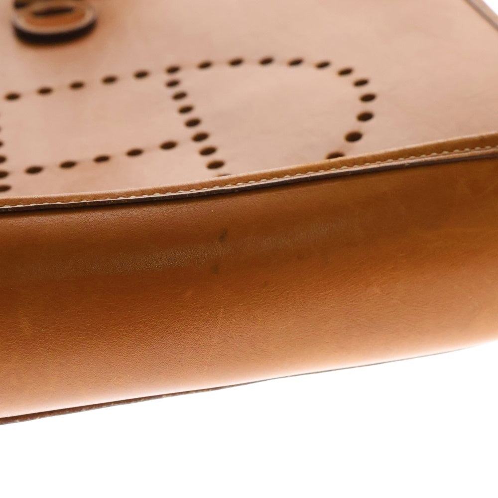 HERMES(エルメス) エブリン1 PM ゴールド ショルダーバッグ ブラウン ゴールド レザー □F刻印