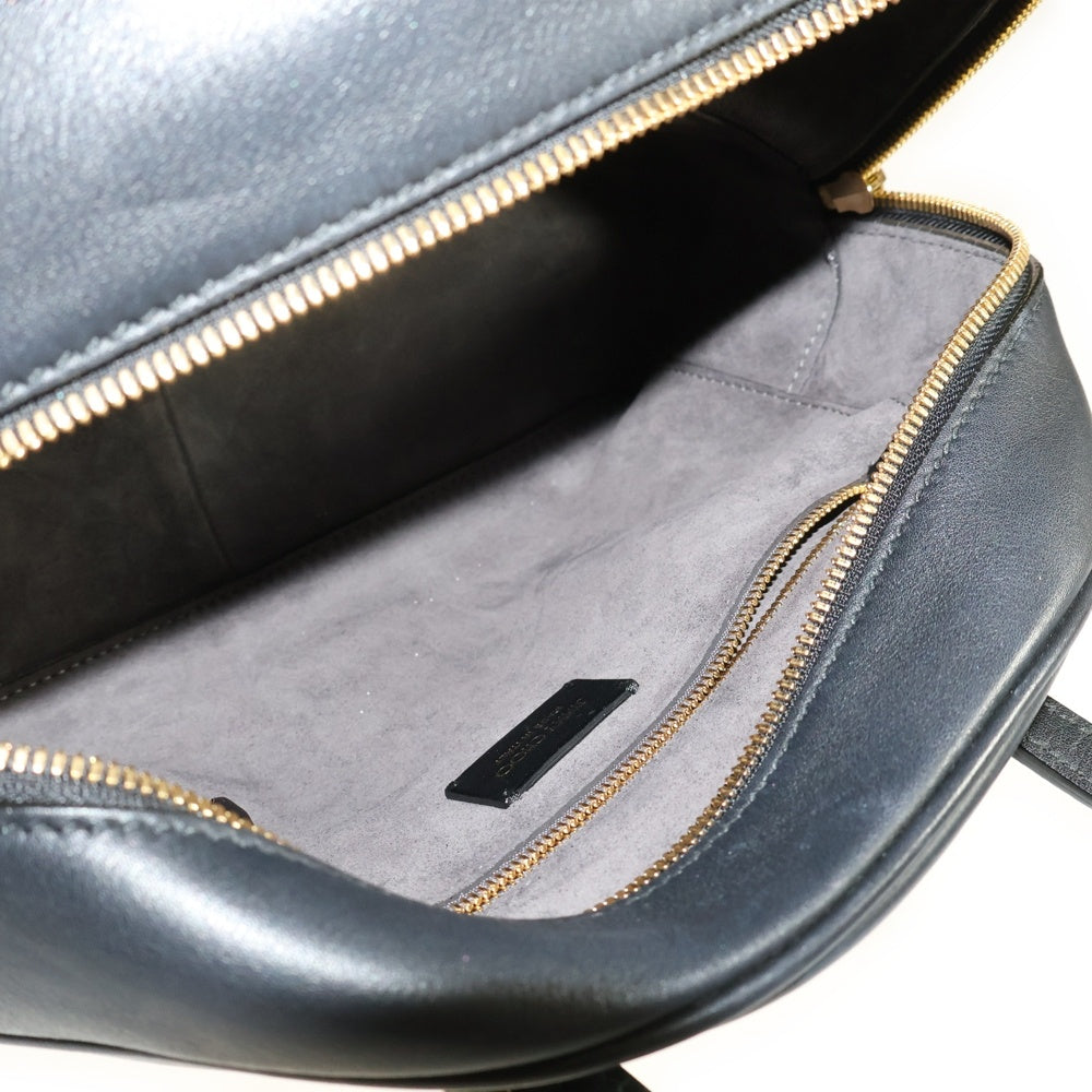 JIMMY CHOO(ジミーチュウ) ヴァレンヌ ボーリング JCロゴプレート レザー 2WAY ハンド ショルダーバッグ ゴールド金具 ブラック