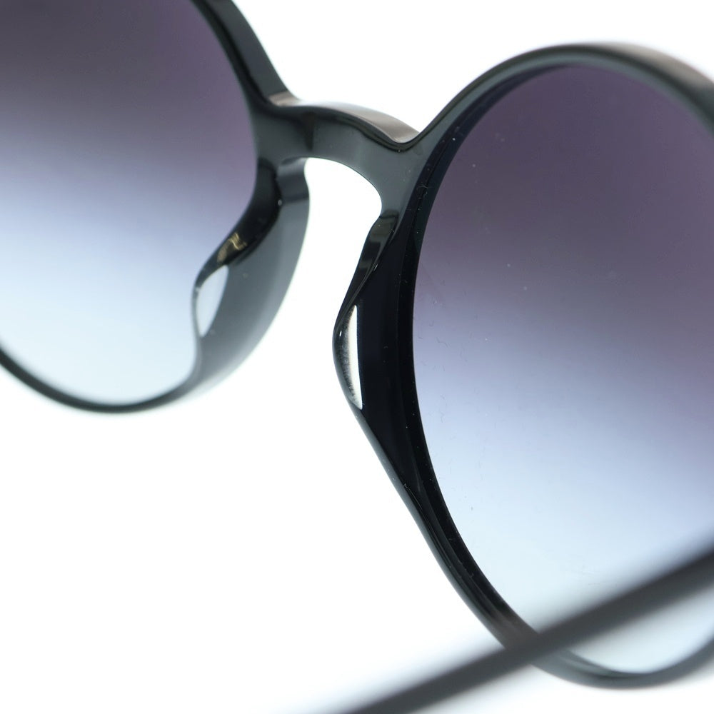 CHANEL(シャネル) ココマーク ロゴ ラウンドフレーム カラーレンズ サングラス メガネ 眼鏡 アイウェア シルバー金具 ブラック 5279-A