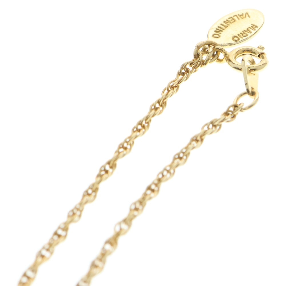 VALENTINO(ヴァレンティノ) ラインストーン ネックレス ペンダント チェーン ゴールド