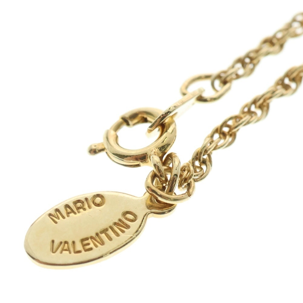 VALENTINO(ヴァレンティノ) ラインストーン ネックレス ペンダント チェーン ゴールド