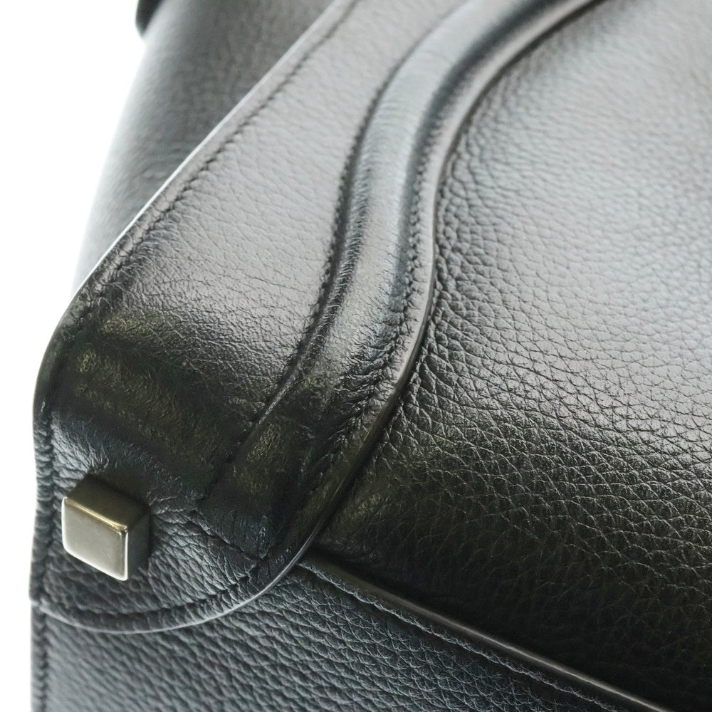 CELINE(セリーヌ) ラゲージ マイクロ トートバッグ ハンドバッグ ブラック レザー