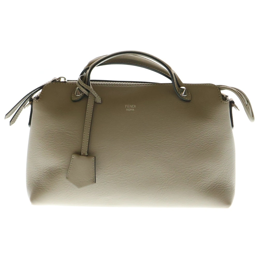 FENDI(フェンディ) バイザウェイ ミディアム レザー 2WAY ハンド ショルダーバッグ シルバー金具 ベージュ 8BL146