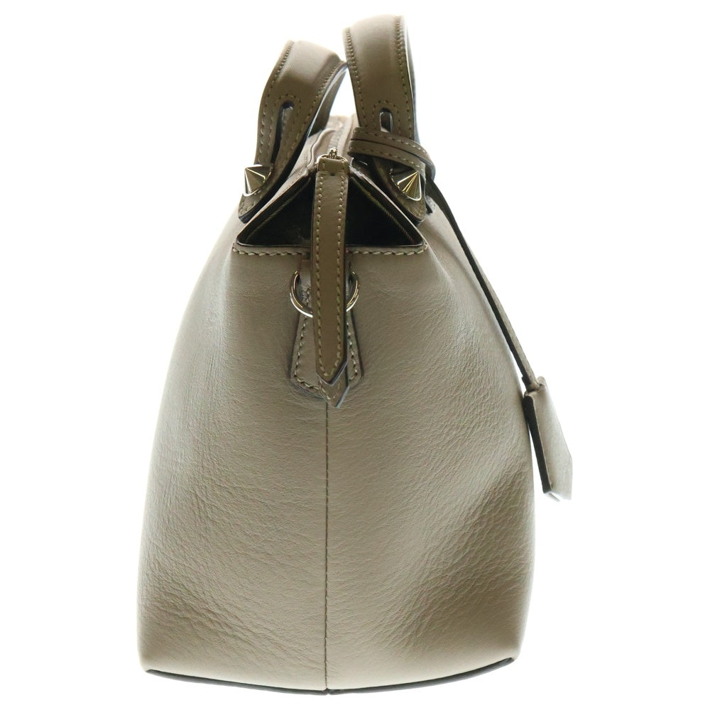 FENDI(フェンディ) バイザウェイ ミディアム レザー 2WAY ハンド ショルダーバッグ シルバー金具 ベージュ 8BL146
