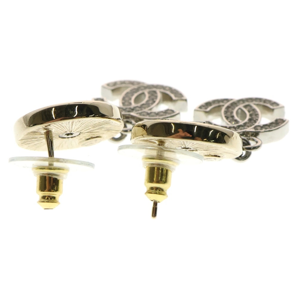 CHANEL(シャネル) ココマーク ラインストーンピアス イヤーアクセサリー シャンパンゴールド B25A