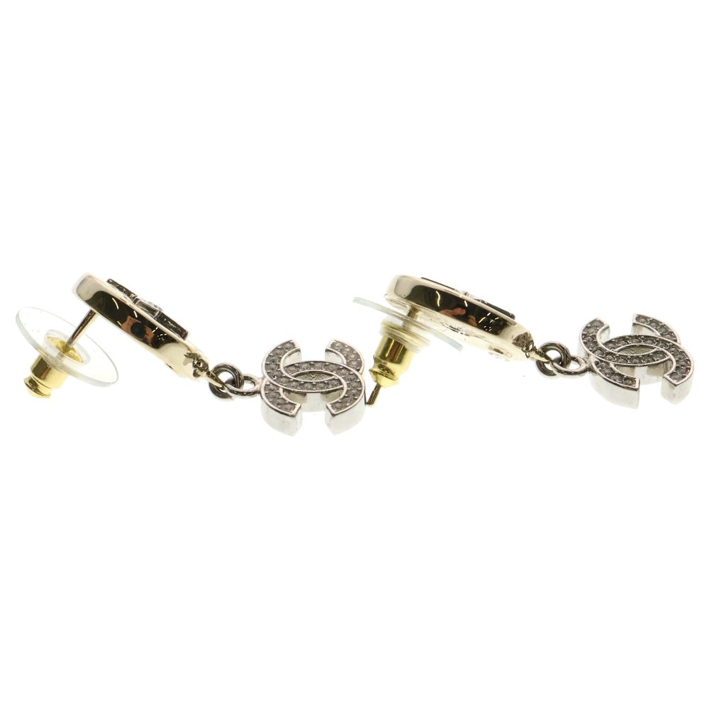 CHANEL(シャネル) ココマーク ラインストーンピアス イヤーアクセサリー シャンパンゴールド B25A