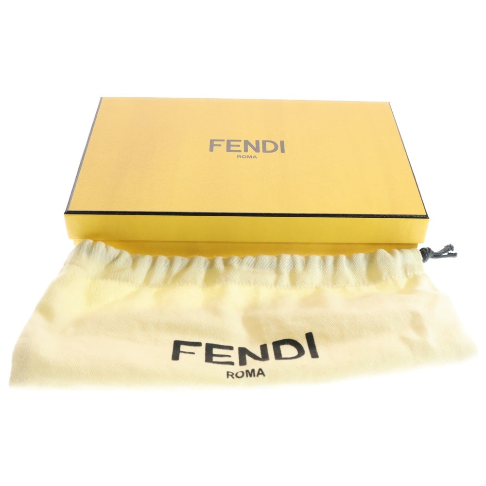 FENDI(フェンディ) ピーカブー コンチネンタル財布 ロングウォレット 長財布 カードケース ホワイト シルバー金具 カーフレザー 8M0427