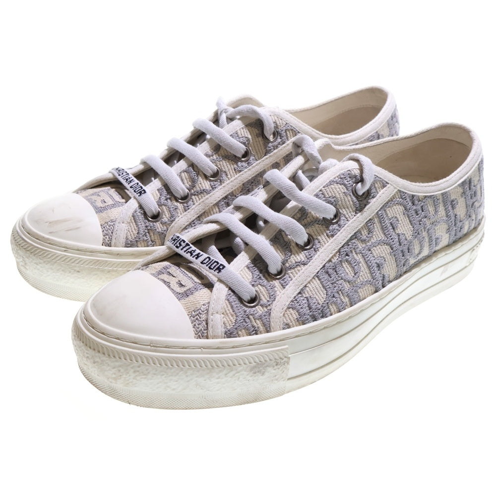DIOR(ディオール) Walk'n'Dior ウォーキンディオール オブリーク キャンバス レースアップ ローカットシューズ スニーカー グレー レディース