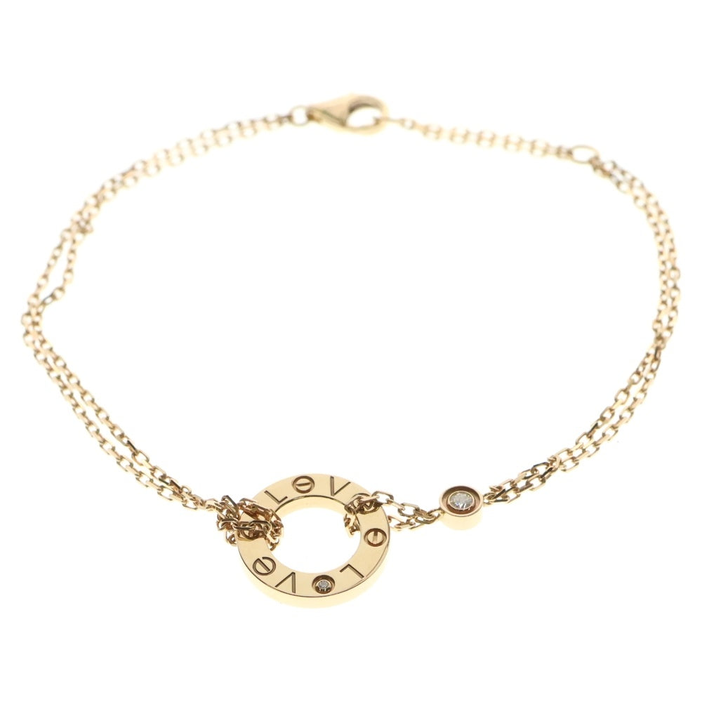 Cartier(カルティエ) ラブサークル 2Pダイヤモンド ブレスレット ピンクゴールド Au750PG ジュエリー アクセサリー