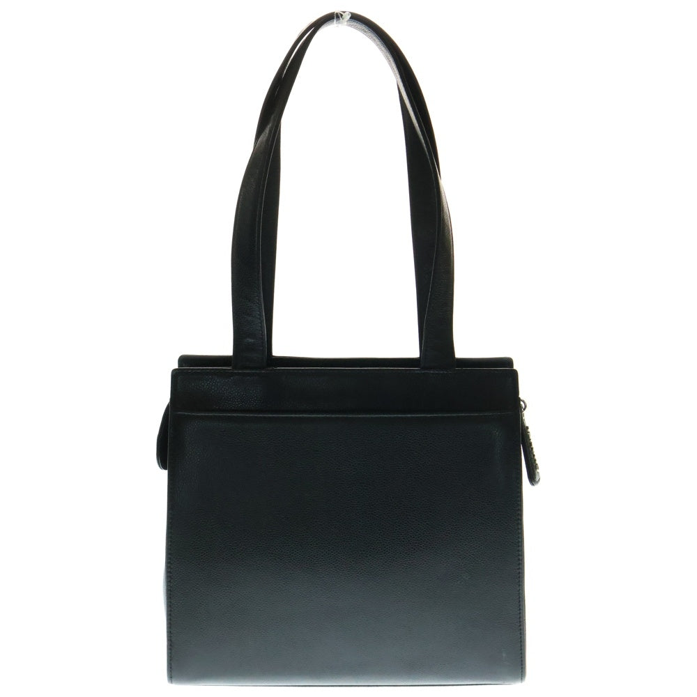 CHANEL(シャネル) ココマーク キャビアスキン トートバッグ ブラック シルバー金具