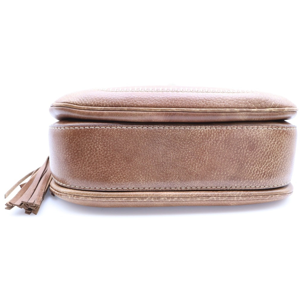 GUCCI(グッチ) バンブー ターンロック ハンドバッグ ショルダーバッグ ブラウン レザー 224964