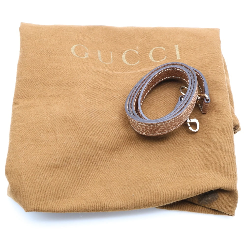 GUCCI(グッチ) バンブー ターンロック ハンドバッグ ショルダーバッグ ブラウン レザー 224964