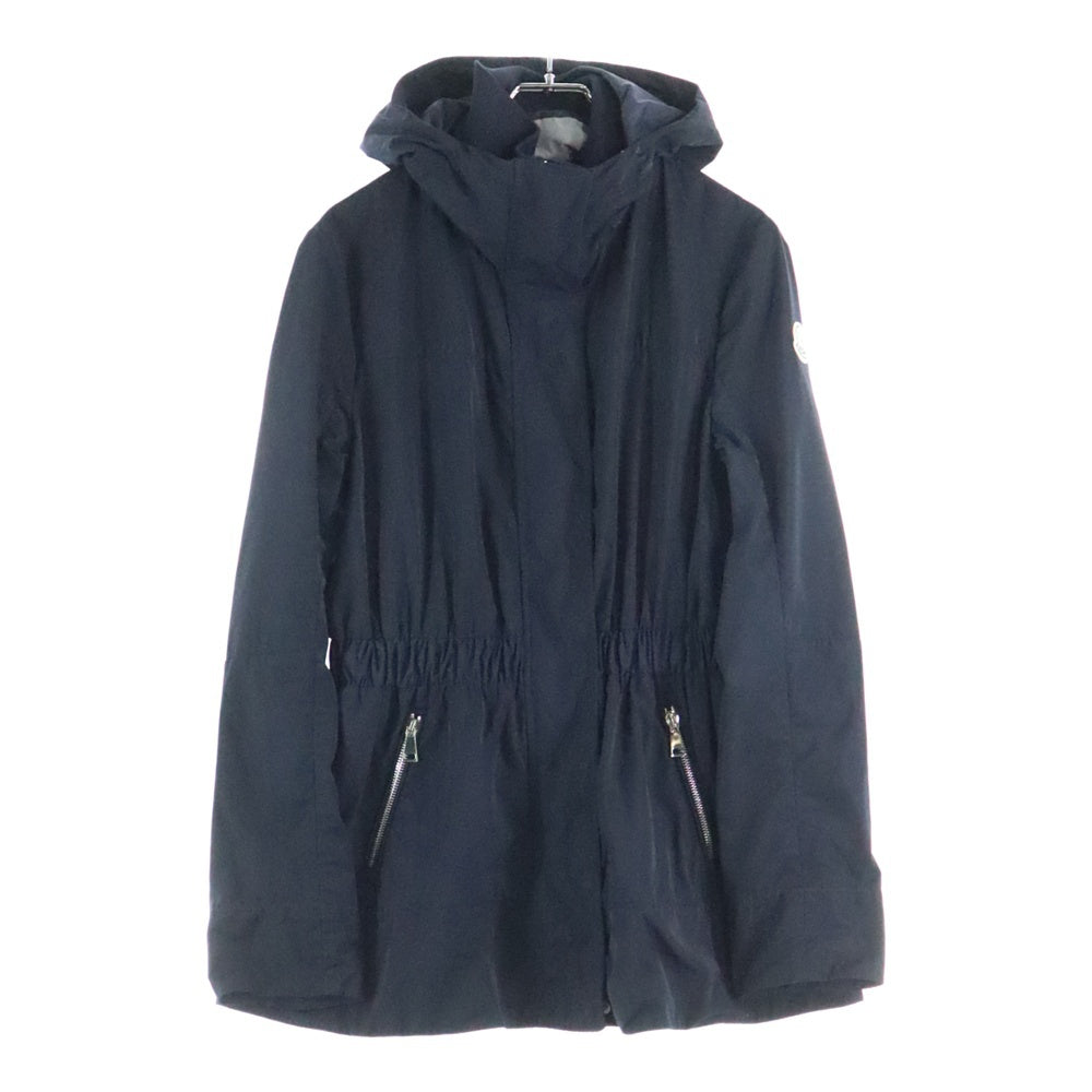 MONCLER(モンクレール) 19SS DISTHENE ディスシン ワッペンロゴ ウエストマーク フーデッド ジップアップ ナイロン ジャケット ネイビー レディース E10934600405 54543