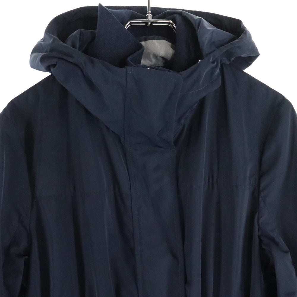 MONCLER(モンクレール) 19SS DISTHENE ディスシン ワッペンロゴ ウエストマーク フーデッド ジップアップ ナイロン ジャケット ネイビー レディース E10934600405 54543