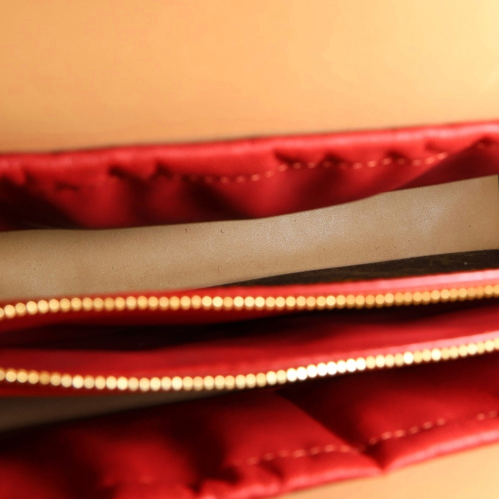 LOUIS VUITTON(ルイヴィトン) ×Christian Louboutin クリスチャンルブタン モノグラムスタッズ アイコノクラスト ハラコレザーハンドバッグ ブラウン/レッド レディース M41234