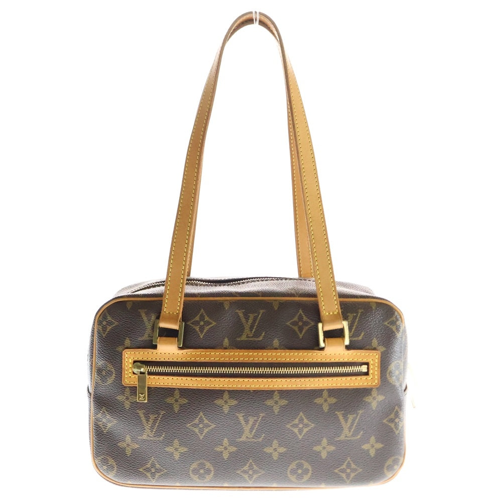 LOUIS VUITTON(ルイヴィトン) モノグラム シテMM ワンショルダーバッグ ハンドバッグ ゴールド金具 ブラウン PVCレザー M51182