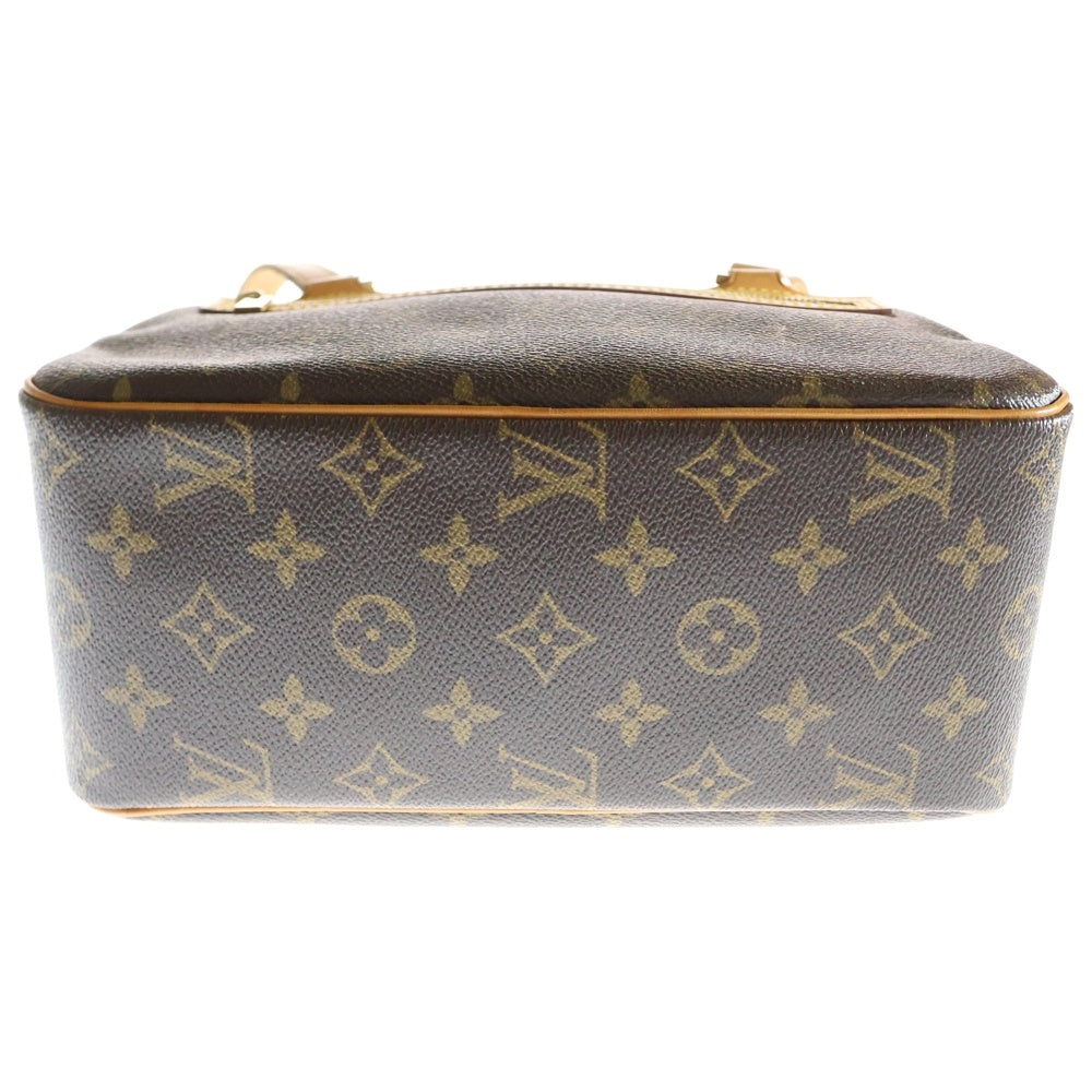 LOUIS VUITTON(ルイヴィトン) モノグラム シテMM ワンショルダーバッグ ハンドバッグ ゴールド金具 ブラウン PVCレザー M51182