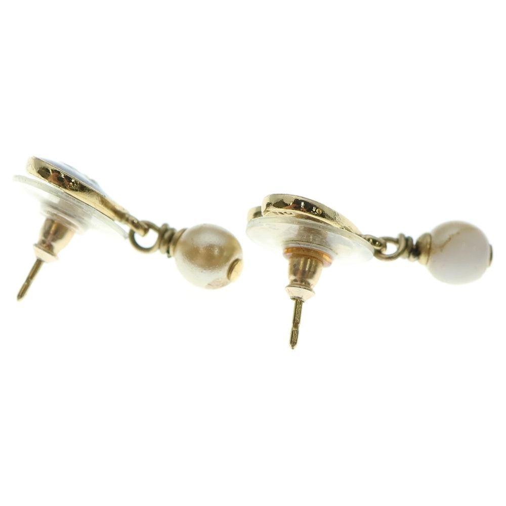CHANEL(シャネル) ハートパールピアス イヤーアクセサリー ブラック ゴールド金具 GP 04A