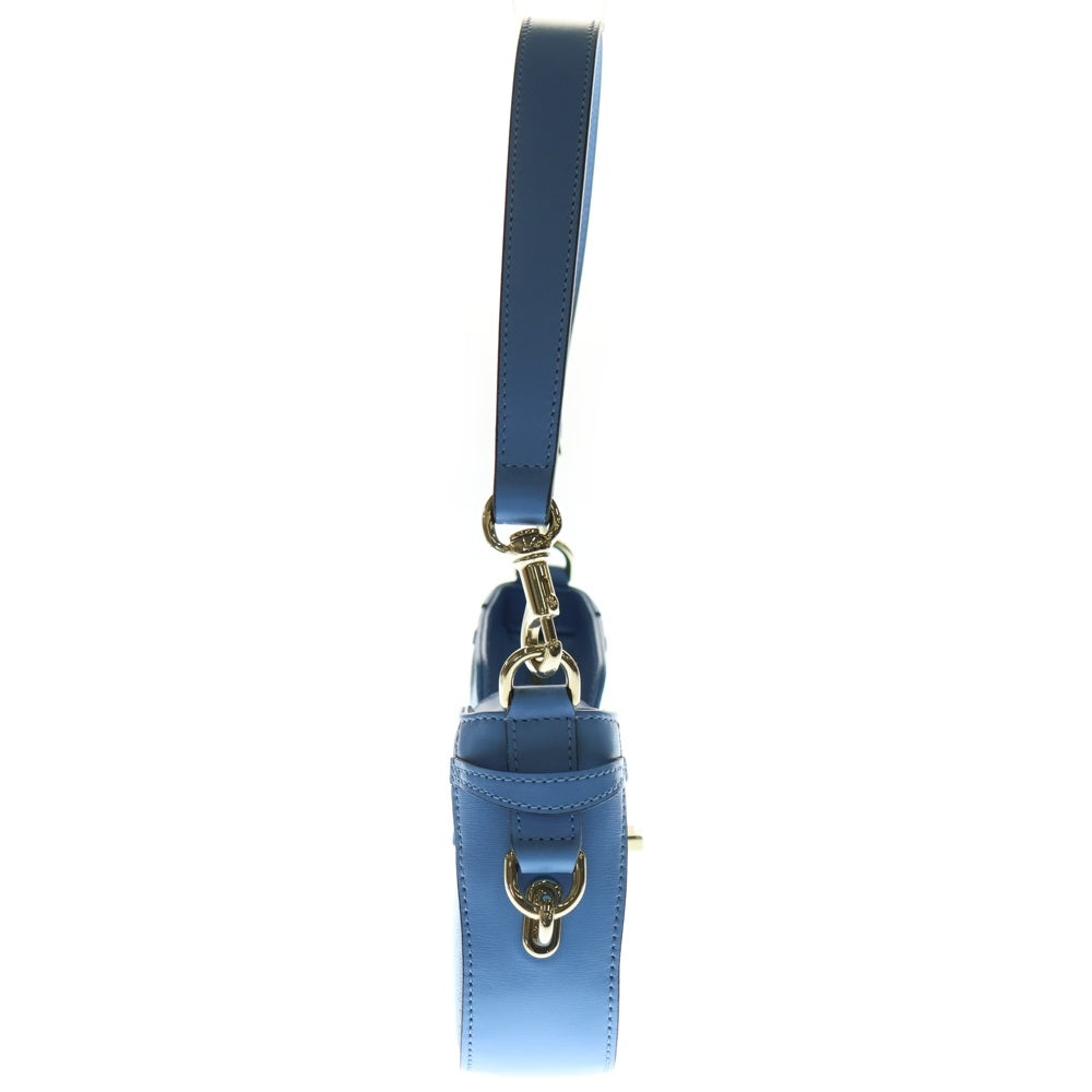 GUCCI(グッチ) GGキャンバス ムーンサイド レザー切替キャンバスミニショルダーバッグ ハンドバッグ ブルー レディース 786035