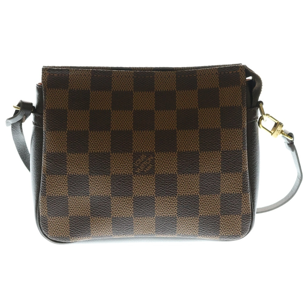 LOUIS VUITTON(ルイヴィトン) トゥルースメイクアップ ダミエ PVC ミニ ハンドバッグ ポーチ ゴールド金具 ブラウン N51982