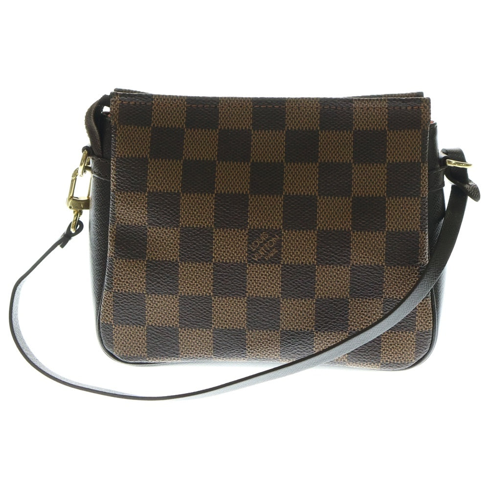 LOUIS VUITTON(ルイヴィトン) トゥルースメイクアップ ダミエ PVC ミニ ハンドバッグ ポーチ ゴールド金具 ブラウン N51982