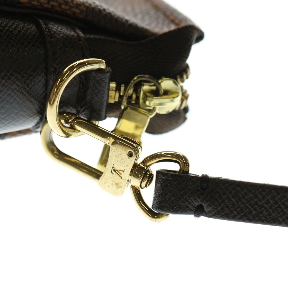 LOUIS VUITTON(ルイヴィトン) トゥルースメイクアップ ダミエ PVC ミニ ハンドバッグ ポーチ ゴールド金具 ブラウン N51982