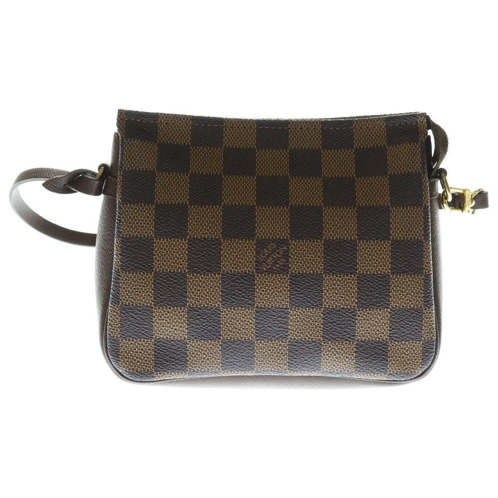 LOUIS VUITTON(ルイヴィトン) トゥルースメイクアップ ダミエ PVC ミニ ハンドバッグ ポーチ ゴールド金具 ブラウン N51982