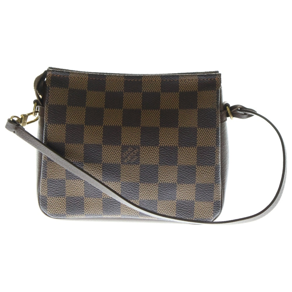 LOUIS VUITTON(ルイヴィトン) トゥルースメイクアップ ダミエ PVC ミニ ハンドバッグ ポーチ ゴールド金具 ブラウン N51982
