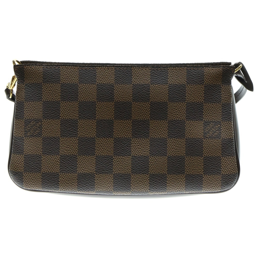 LOUIS VUITTON(ルイヴィトン) ナヴォナ ダミエ PVC レザー アクセサリーポーチ ハンドバッグ ゴールド金具 ブラウン N51983