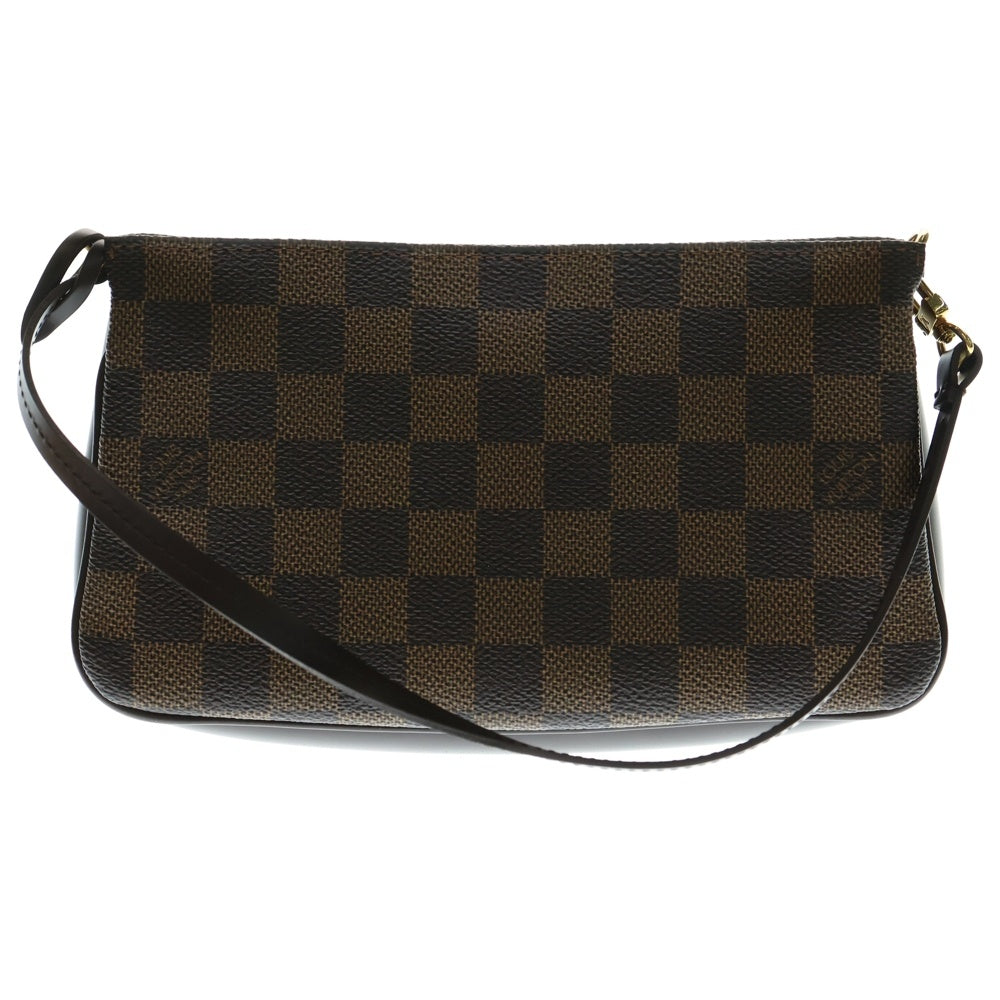 LOUIS VUITTON(ルイヴィトン) ナヴォナ ダミエ PVC レザー アクセサリーポーチ ハンドバッグ ゴールド金具 ブラウン N51983