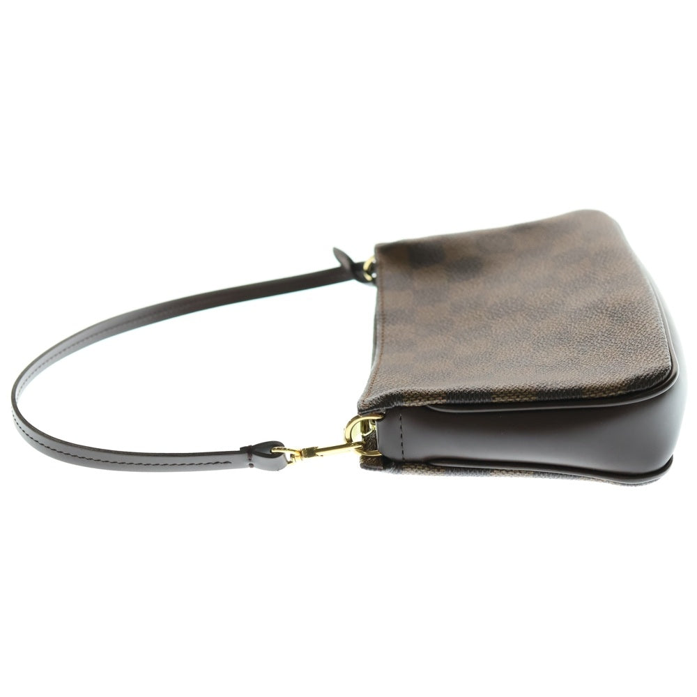 LOUIS VUITTON(ルイヴィトン) ナヴォナ ダミエ PVC レザー アクセサリーポーチ ハンドバッグ ゴールド金具 ブラウン N51983